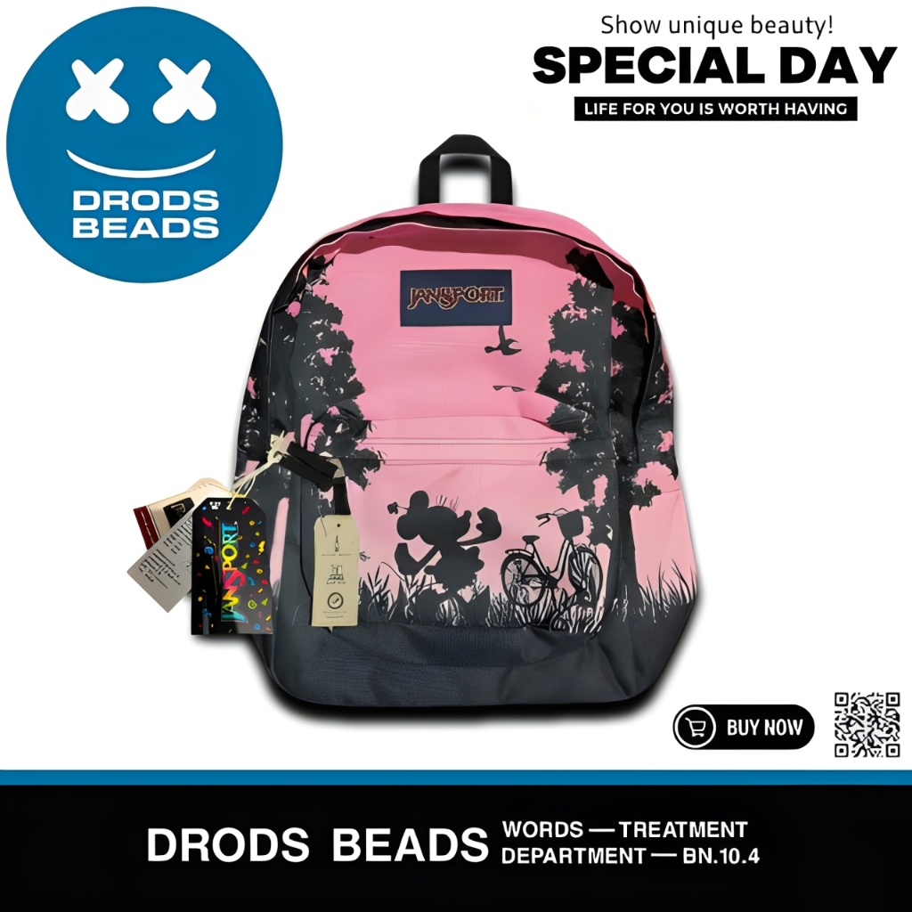 [100% REALPICT] - TAS JANSPORT DISNEY PINK SCHOOL SUPERBREAK - TAS JANSPORT - JANSPORT - JANSPORT BA