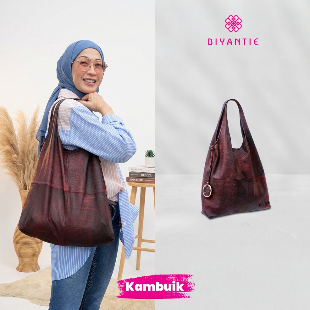 Biyantie Kambuik Tote Bag Exclusive Handcrafted 100% Genuine Lambskin Leather Luxury Tote