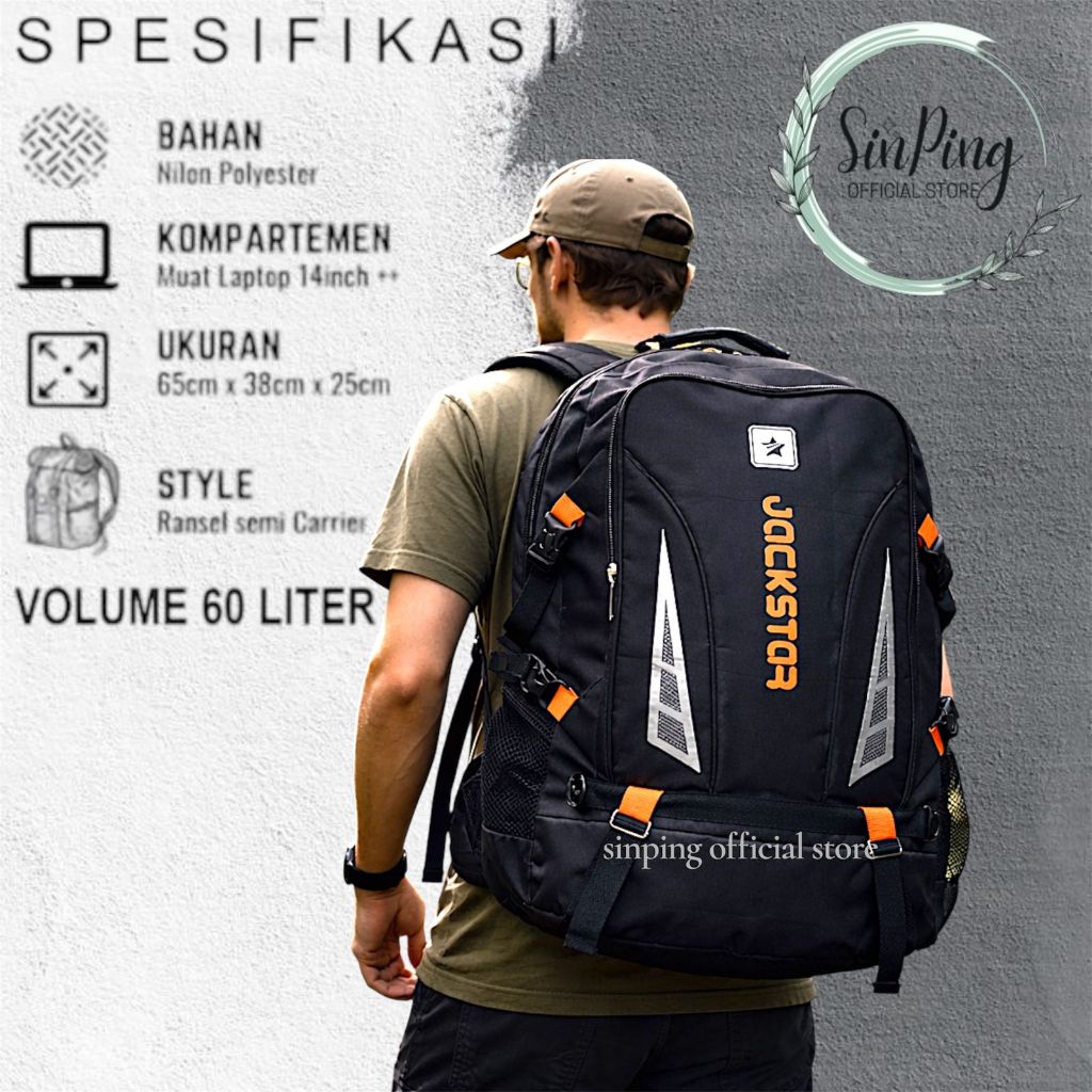 Tas Jumbo Pria Tas Serbaguna Mudik Tas Jumbo Traveling Tas Ransel Jumbo Pria Tas Ransel Jumbo 60 Lit