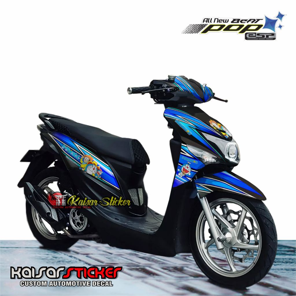STICKER STRIPING MOTOR STIKER DECAL MOTOR BEAT POP DORAEMON