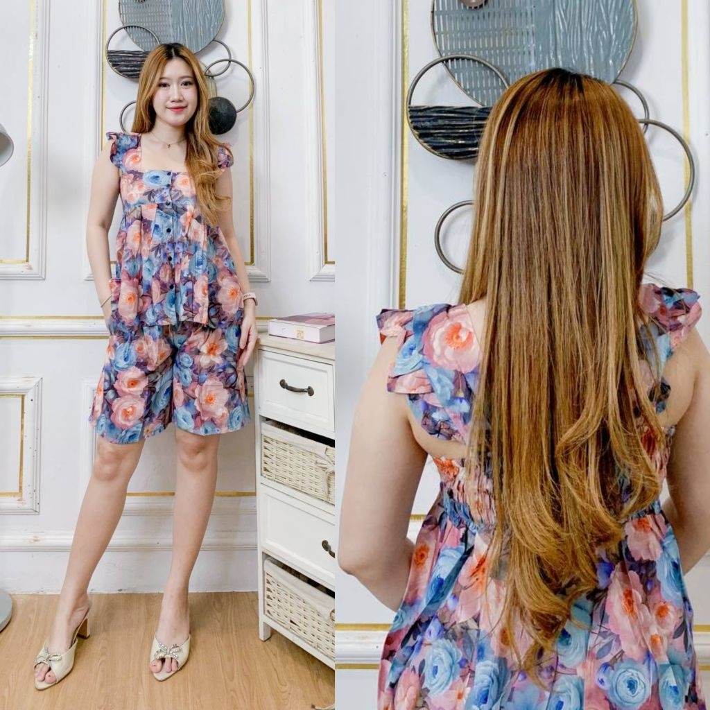 Vania Set /Setelan Celana pendek Vania/Setcel bestseller