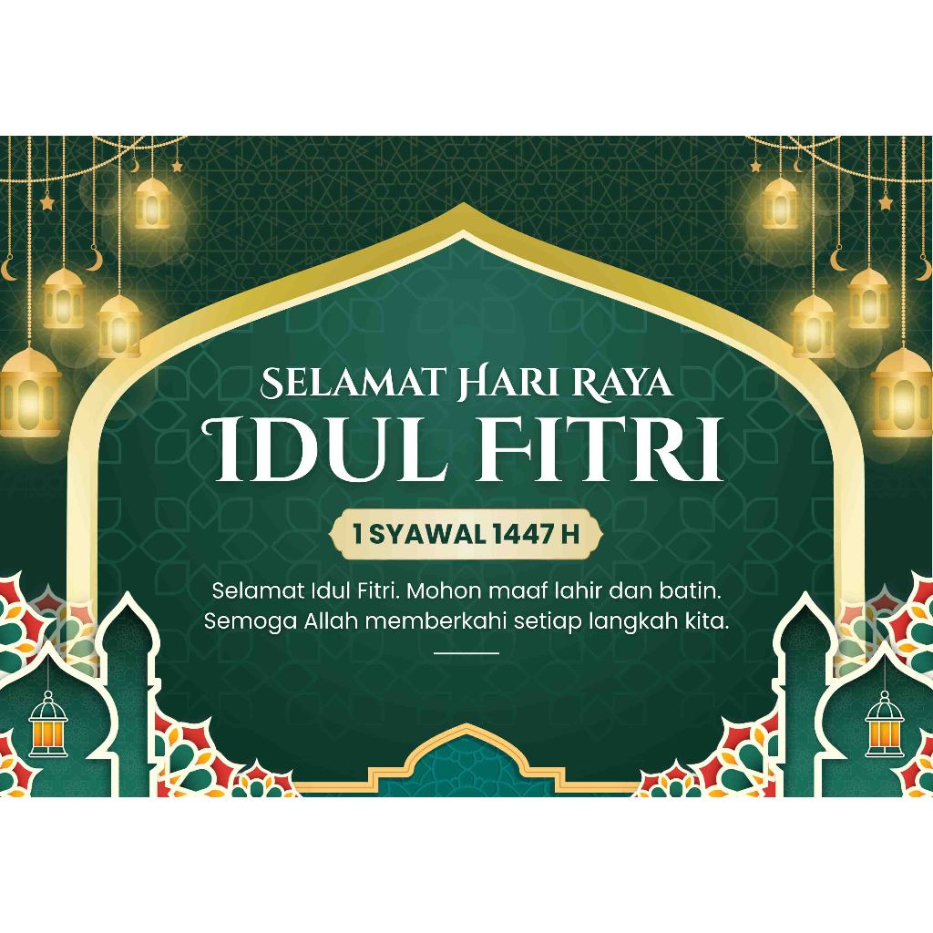 Stiker Ucapan Lebaran / Stiker Parsel Box Hampers Lebaran Hari Raya / Stiker Bingkisan Idul Fitri / 