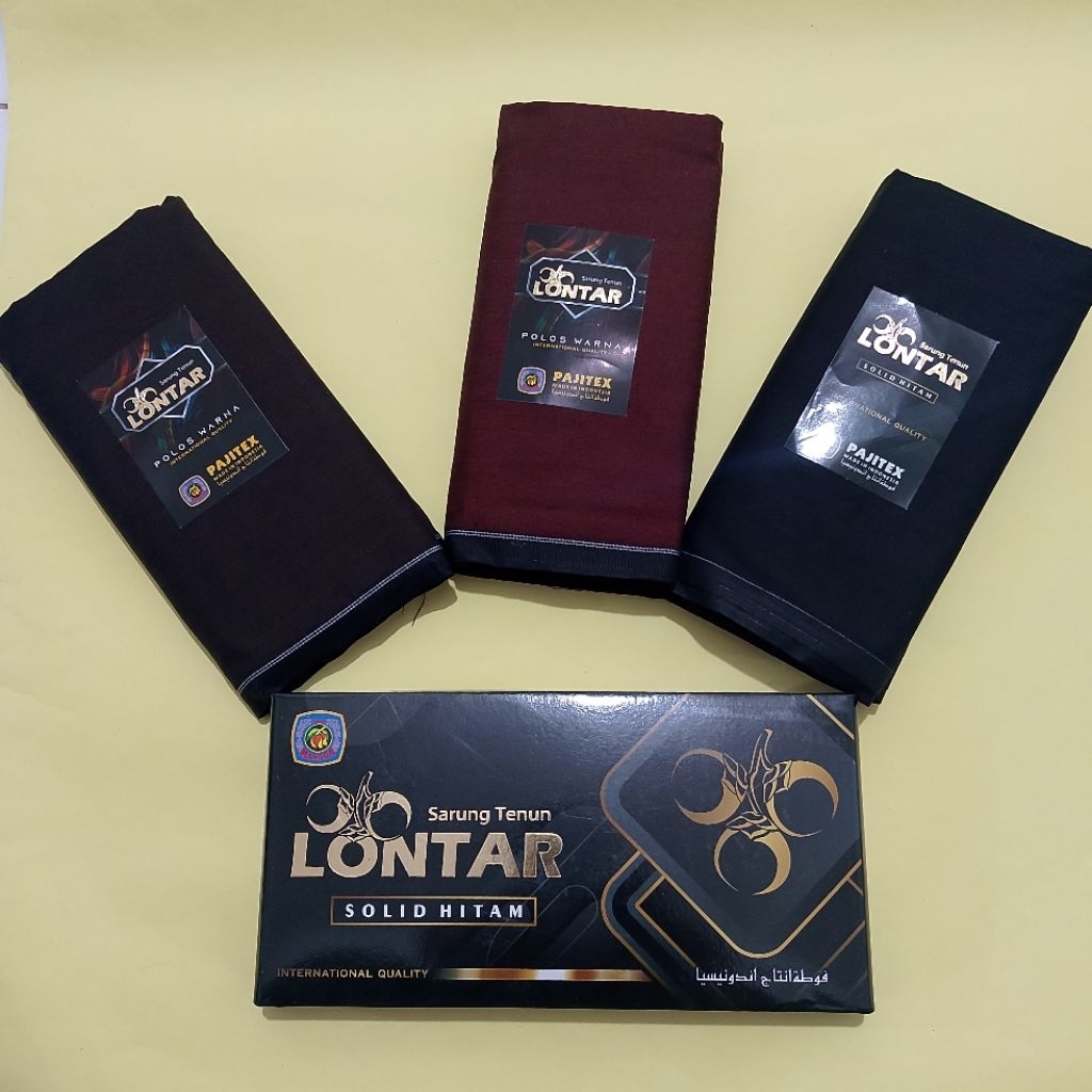 Sarung Lontar/Lontar Polosan/sarung pria cap lontar halus tebal nyaman di pakai kualitas premium ORI