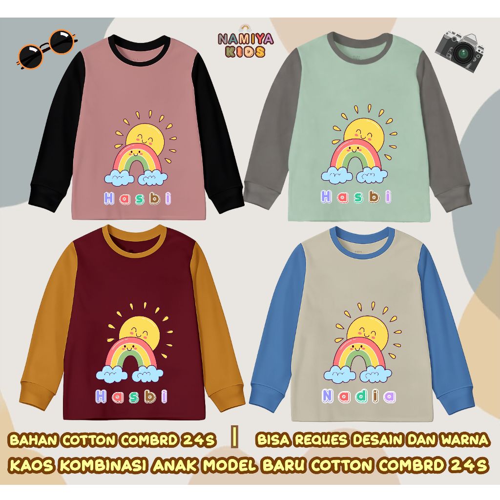 (ANAK DAN DEWASA) PREMIUM : KAOS ANAK CUSTOM DESAIN/Kaos Rekreasi Anak TK/Kaos Seragam PAUD/Kaos Ana