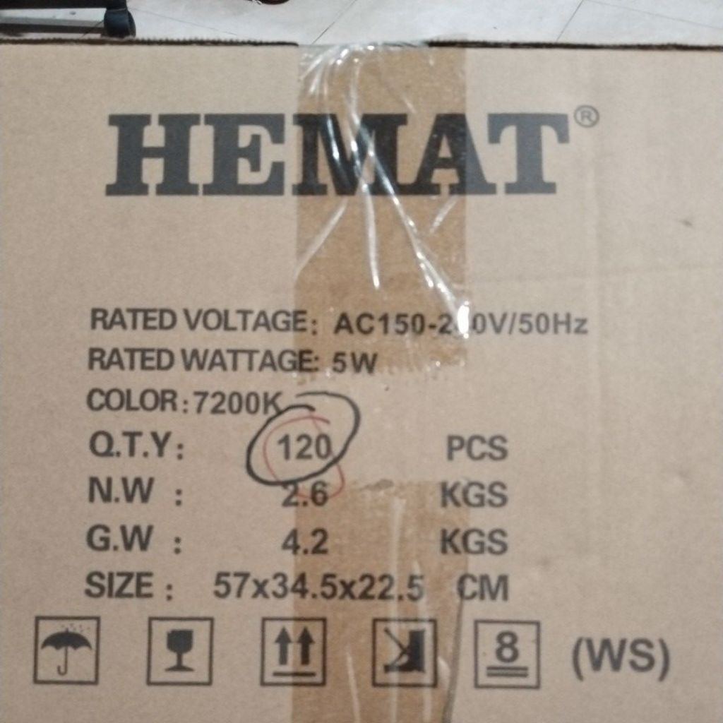1 karton isi 120pcs led hemat premiere 5watt