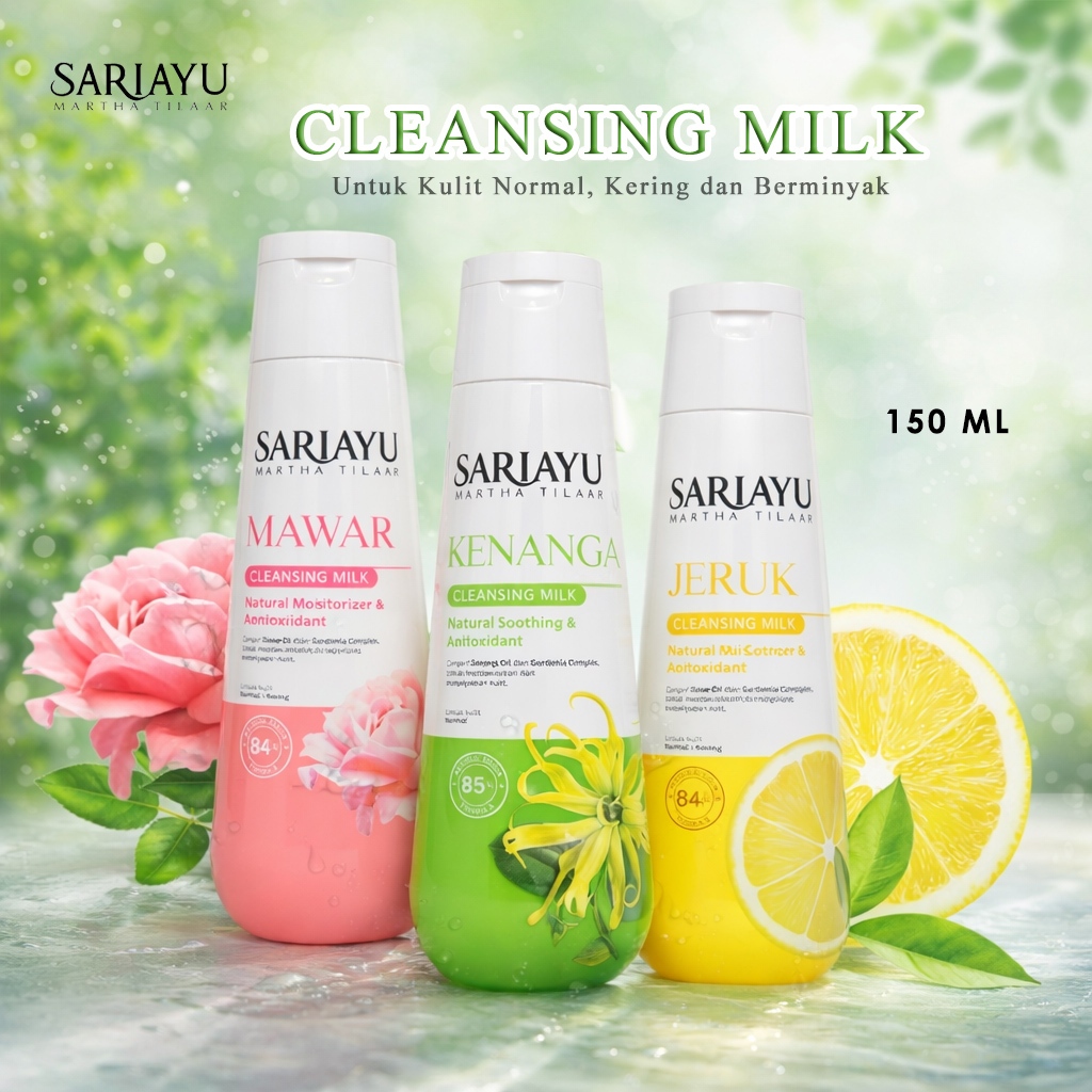 Sariayu Cleansing Milk 150ml - Pembersih Wajah Semua Jenis Kulit