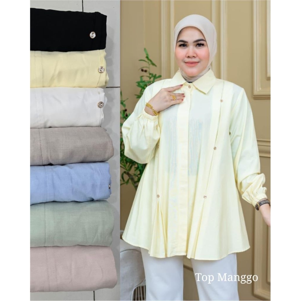 atasan winody terbaru/atasan winody kancing samping/atasan winody