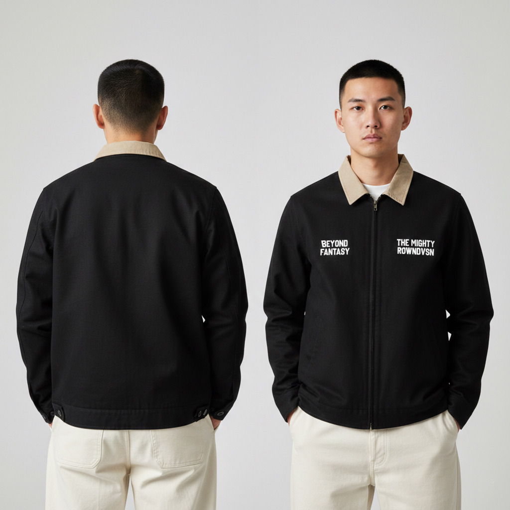 Rown Division Deck Jacket || Donington Black Jaket Kanvas