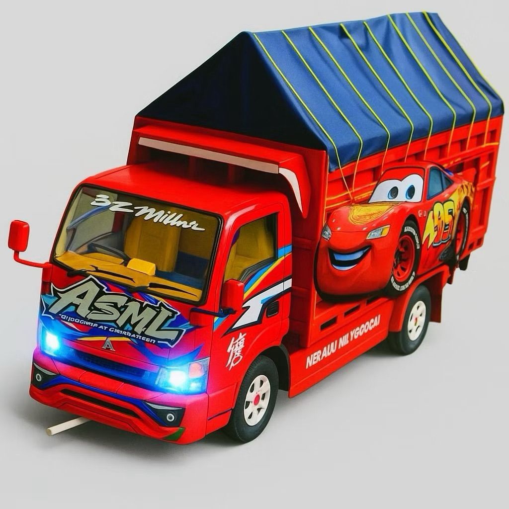 MAINAN ANAK TRUK OLENG LAMPU LED+TERPAL PENUTUP