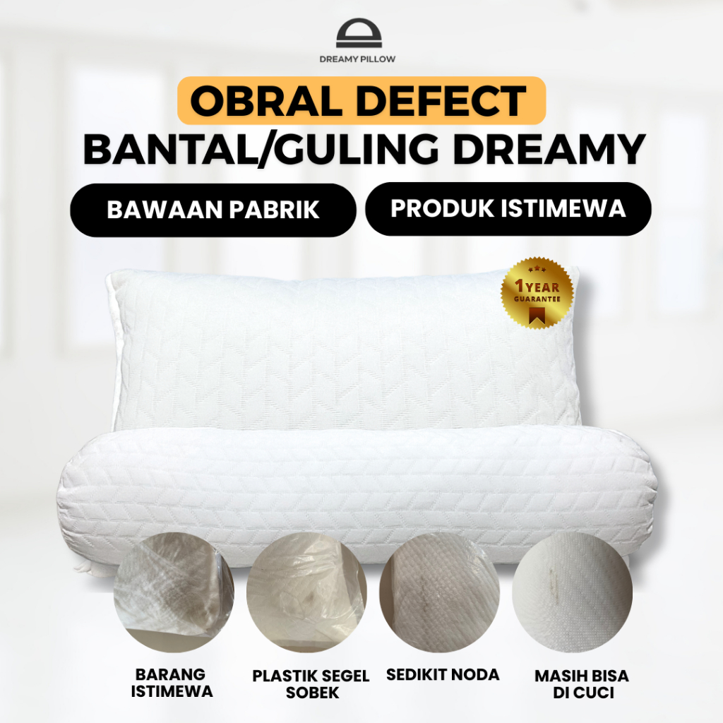 CUCI GUDANG - Bantal Guling Baru Cacat Pabrik Barang Istimewa Defect Pabrik DREAMY PILLOW