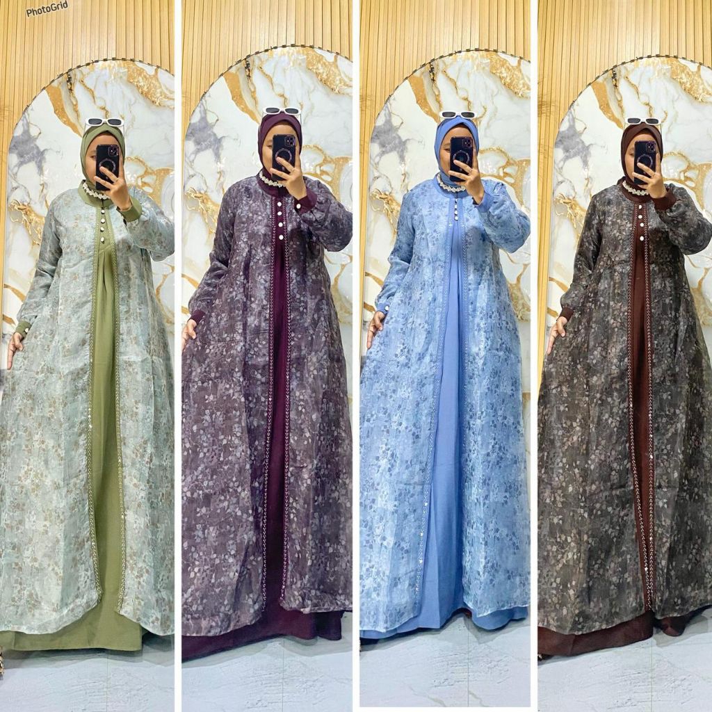 GAMIS ORGANZA FREE HIJAB | GAMIS BROKAT MIX ORGANZA | GAMIS PRRMIUM BUTIQ | GAMIS MEDAN MURAH