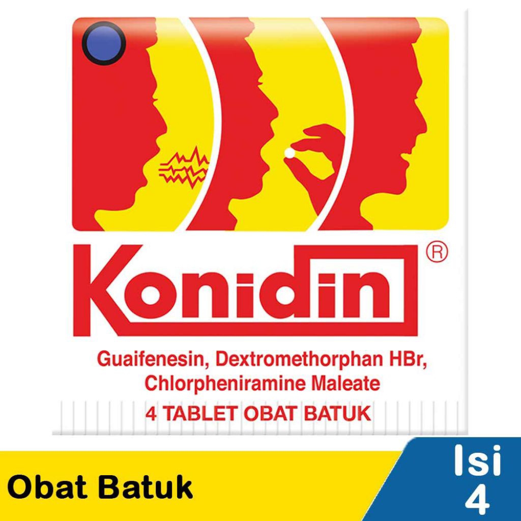 Konidin Tablet isi 4 tablet Obat Batuk & Pilek, Obat Batuk Berdahak, Obat Batuk Kering