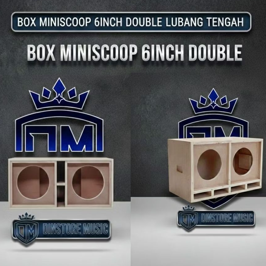 Box Miniscoop 6inch Double Semi Meranti 12mm
