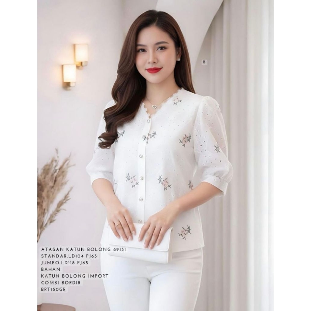KEMEJA BLUS ATASAN KATUN BOLONG BANGKOK 69131 .ATASAN KATUN BOLONG  69136 BANGKOK