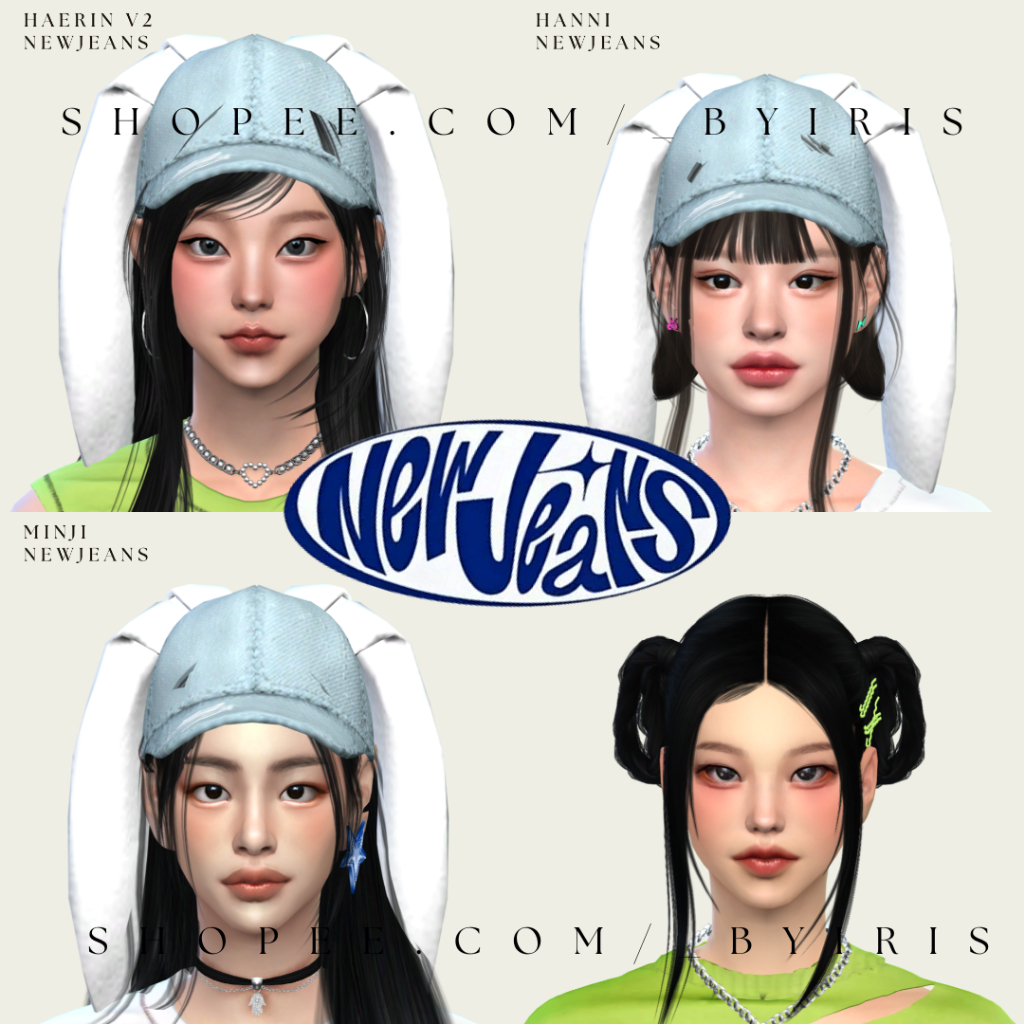 THE SIMS 4 CHARACTER NEWJEANS NEW JEANS K-POP IDOL + CUSTOM CONTENT
