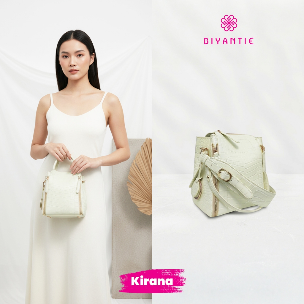 Biyantie Kirana Sling Bag Exclusive Handcrafted 100% Genuine Leather with Suede Interior Luxury Mult
