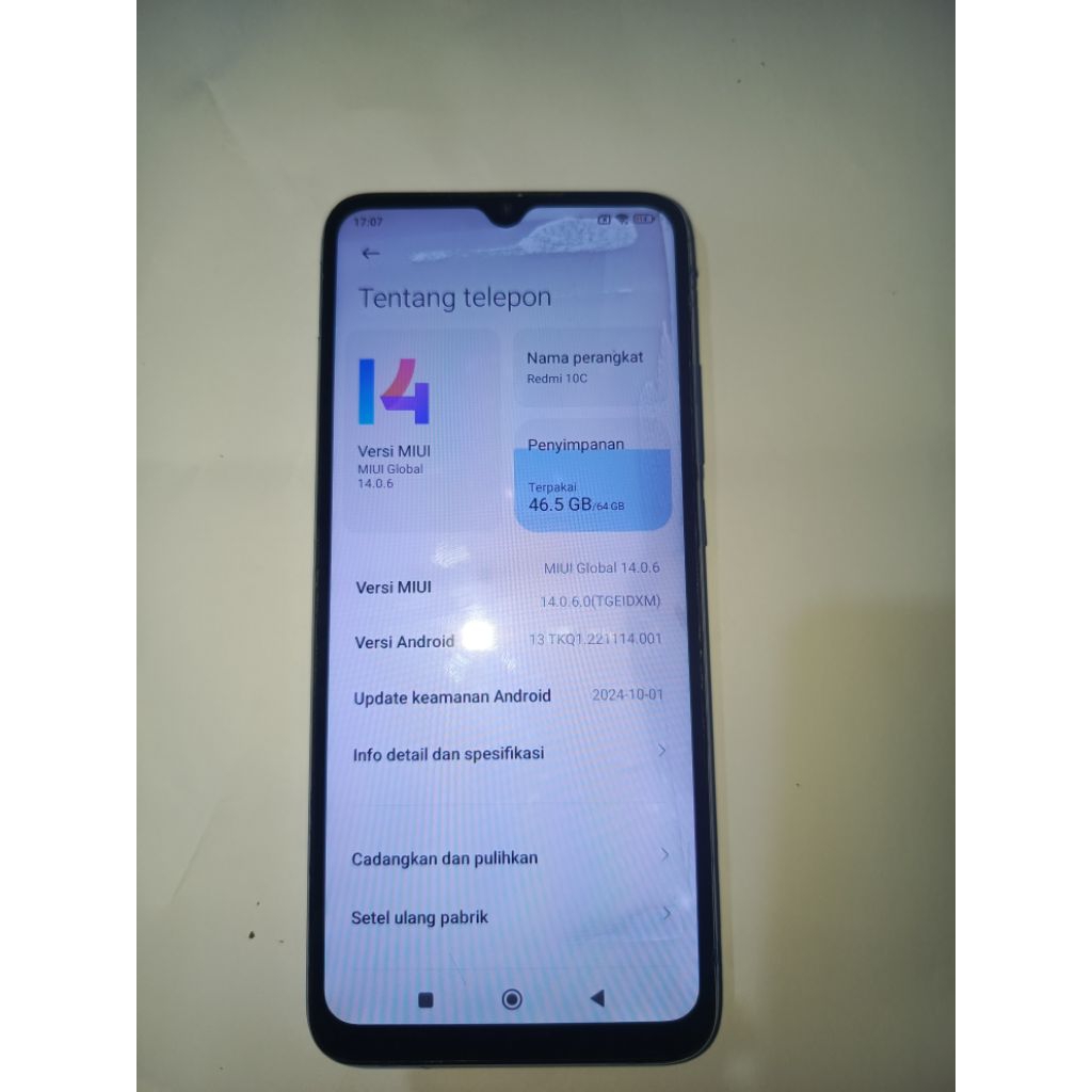 UNIT REDMI 10 C RAM 4