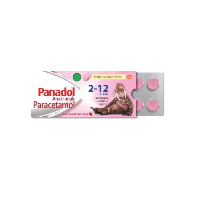 Panadol Chewable Anak Meredakan Demam & Nyeri - Panadol Anak Tablet Kunyah
