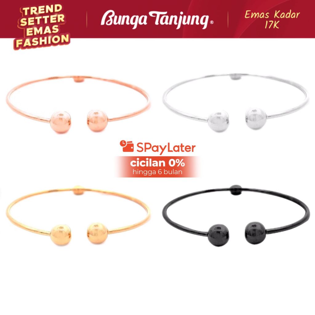 GELANG TINJU BOLA - EMAS 17K - BUNGA TANJUNG GOLD