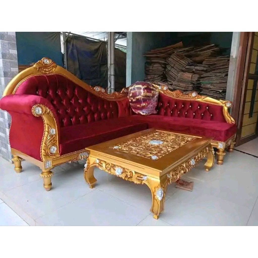 sofa sudut ukiran jati sofa sudut jati sofa jati Jepara kursi sofa sudut jati mebel jati Jepara mebe