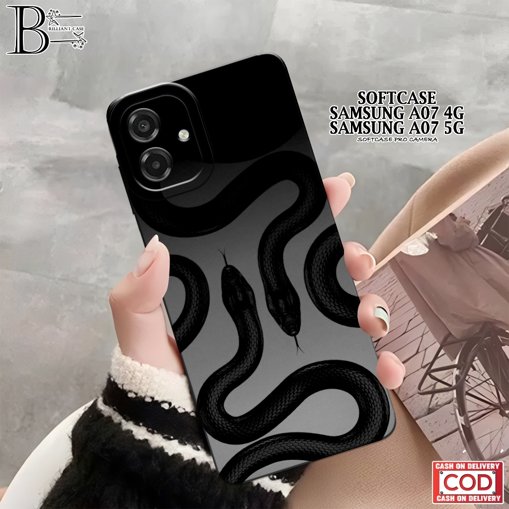 Case Samsung A07 5G 2026 Terbaru - Fashion Case Ular - Casing Samsung A07 5G 2026 - Silikon Pro Came