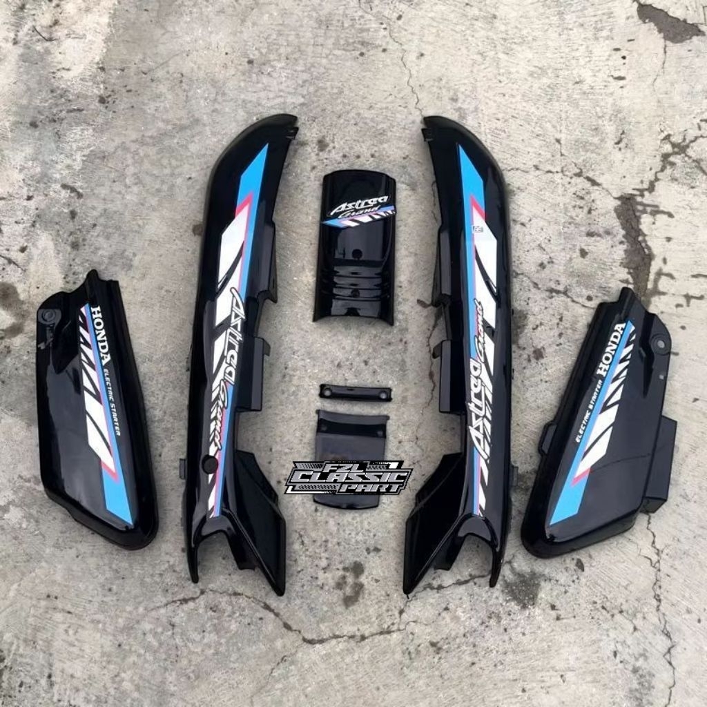 Paket Cover Body Bodi Astrea Grand Legenda Impressa Body Astrea Grand Sabit Biru silver