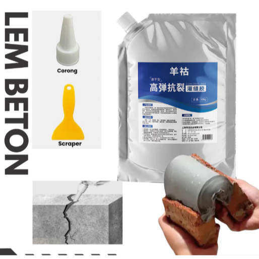Lem Beton Anti Retak Cepat Kering - Perekat Beton Dinding Tembok Retak - Lem Anti Bocor