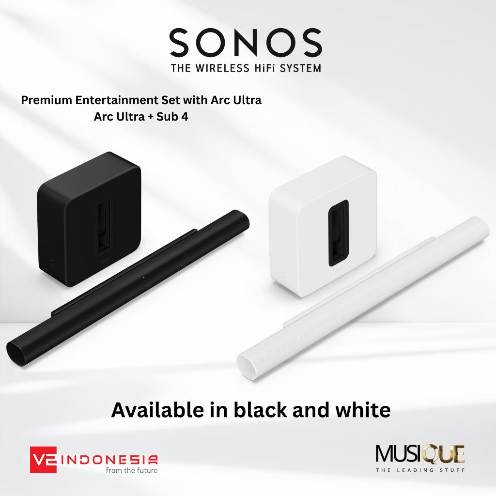 Sonos Arc Ultra Soundbar with Sonos Sub 4 Wireless Home Theater System
