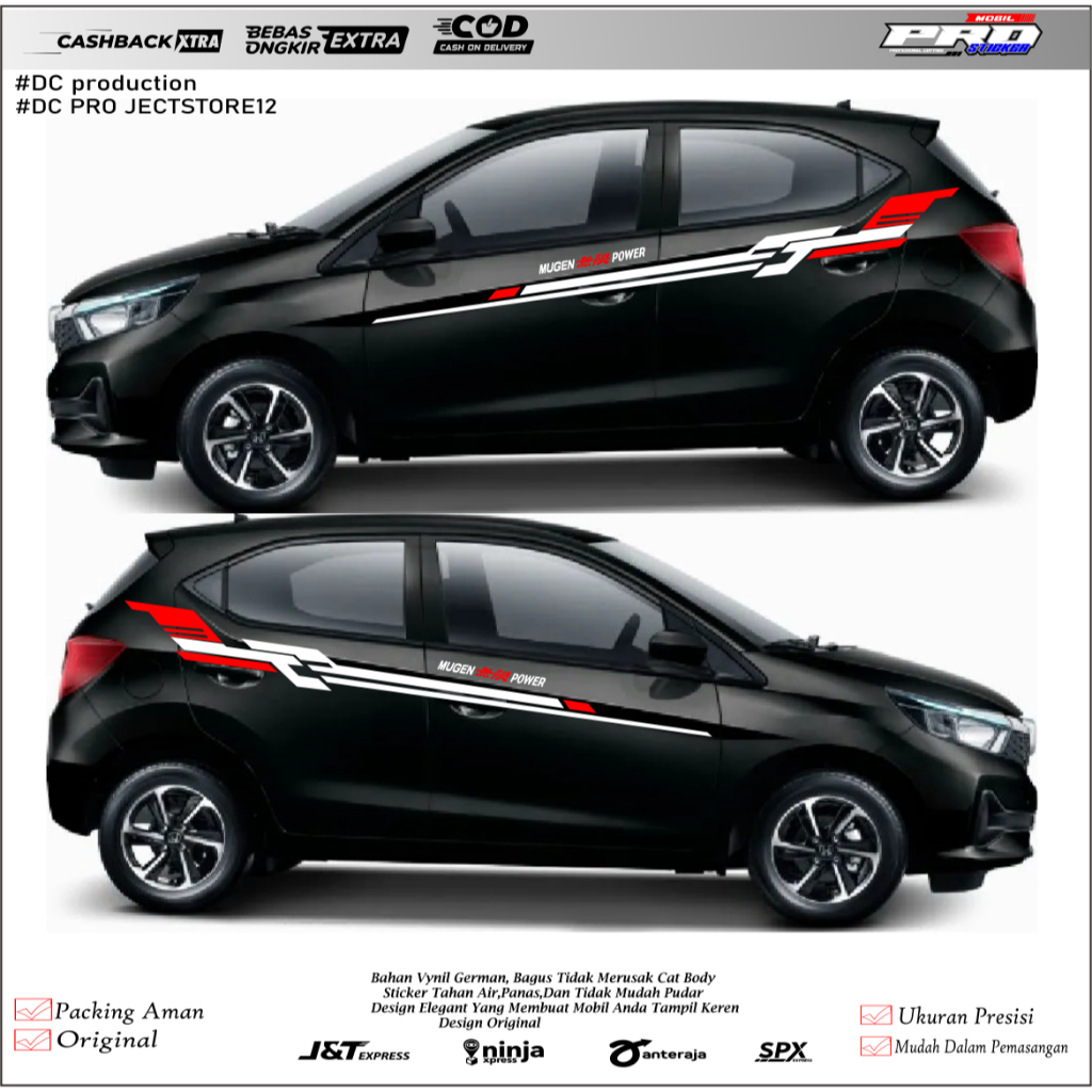 RIO stiker mobil brio list keren stiker mobil HONDA BRIO RS