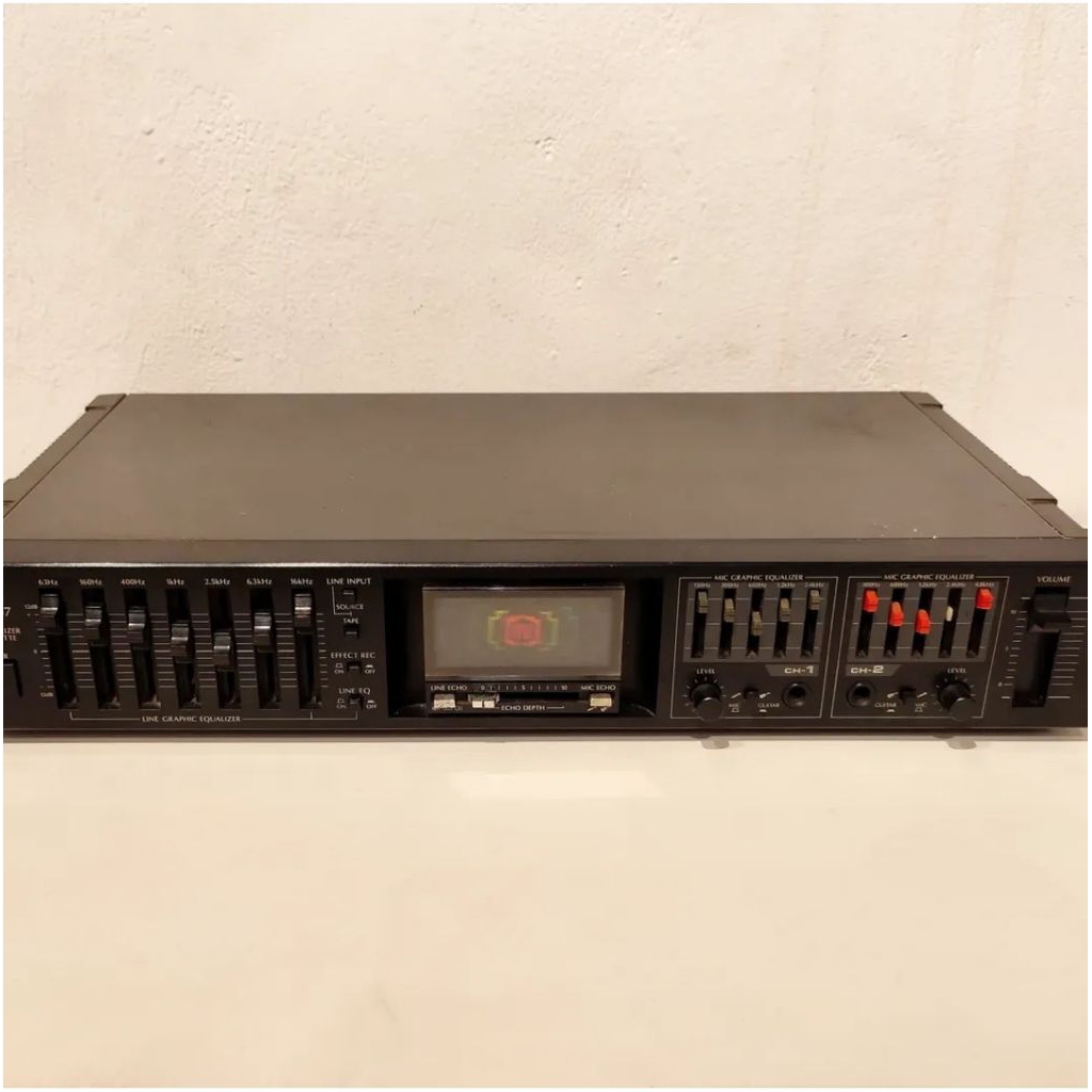Vintage 80's Equaliser SANSUI RG-707 Stereo Graphic Equaliser Consolette
