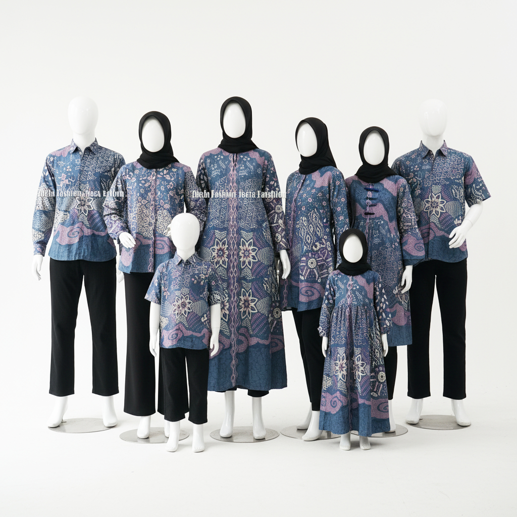 Zoela Fashion Couple Batik Modern Keluarga  Jumbo LD 120 130 140 150 Busui Friendly
