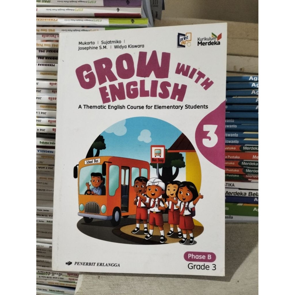 buku grow with English kelas 3 Erlangga