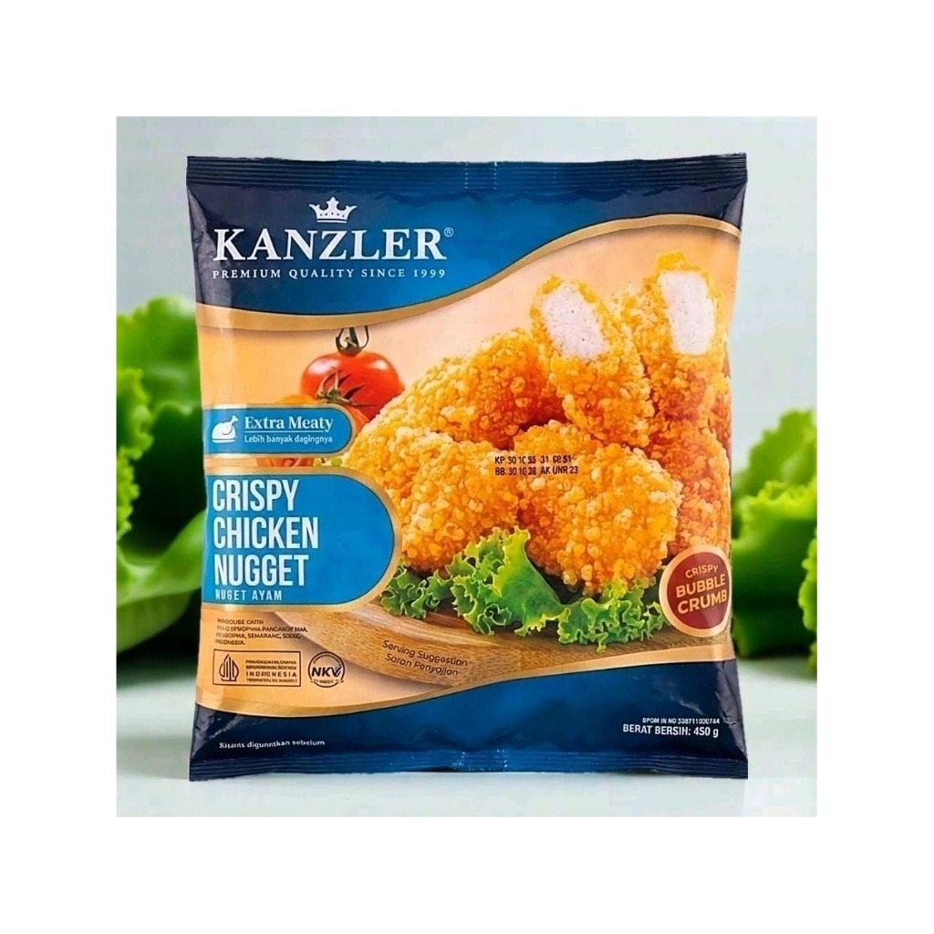 Kanzler Chicken Nugget Crispy 450gr | Kanzler Naget Ayam Crispy 450gr | Kanzler Naget Crispy