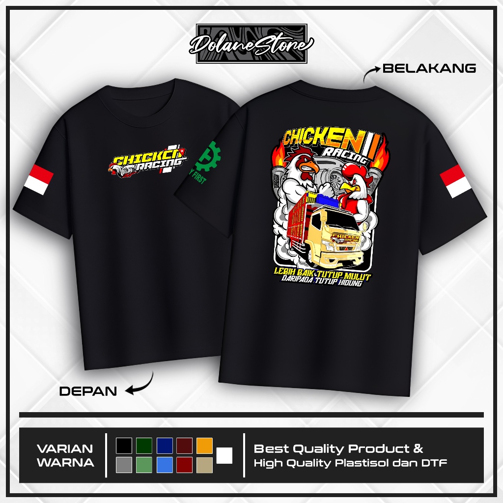 KAOS CHICKEN RACING - BAJU MOBIL CHICKEN RACING | FASHION PRIA & WANITA TERBARU