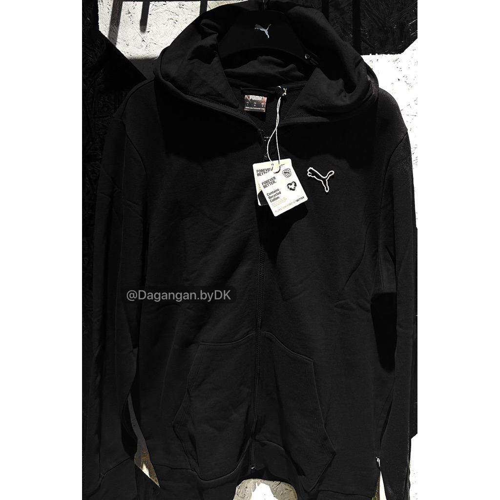 Jacket Puma* 3D Logo Bordir Original 100% Full Hitam