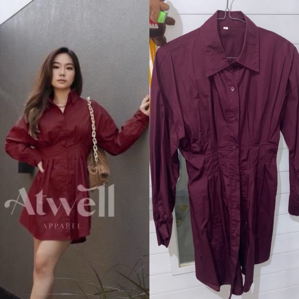 [PRELOVED] Ava Shirt Dress by Atwell Apparel Baju Bukber Lebaran Kemeja Kaftan