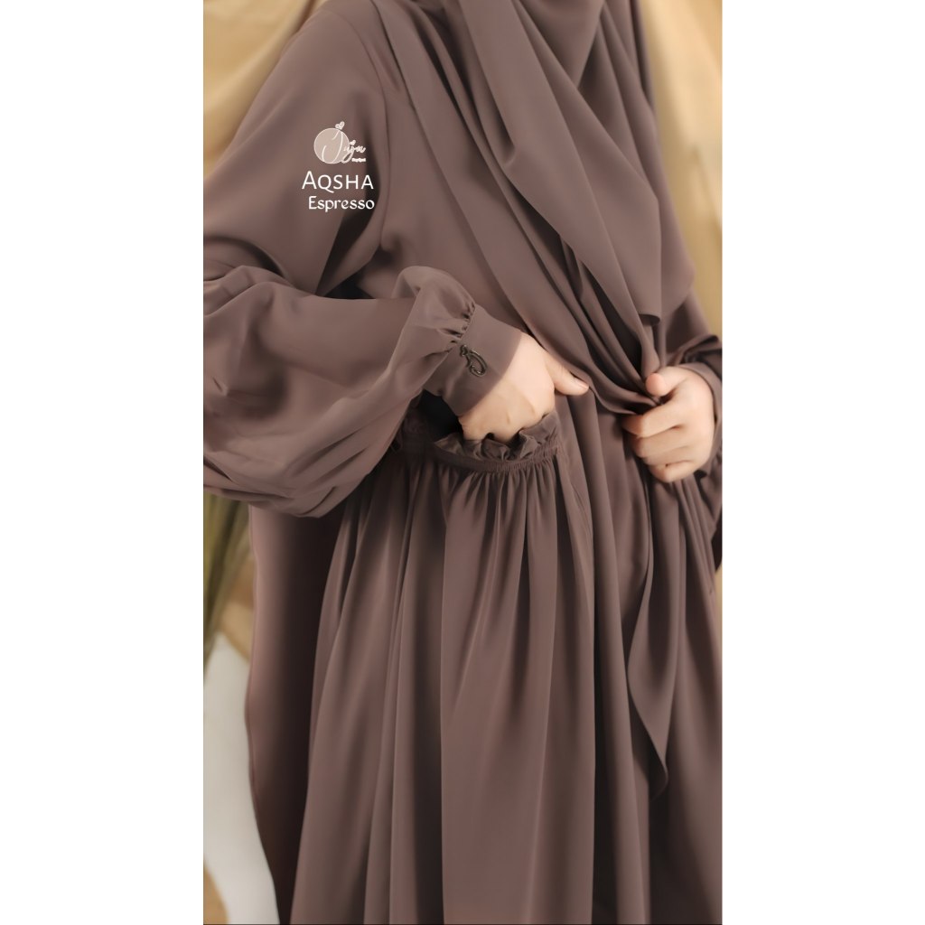 AQSHA BY JUJU/ ABAYA JUMBO/ ABAYA GAMIS SET KHIMAR CADAR/ GAMIS KEKINIA/ ABAYA GAMIS LEBARAN 2026/ A