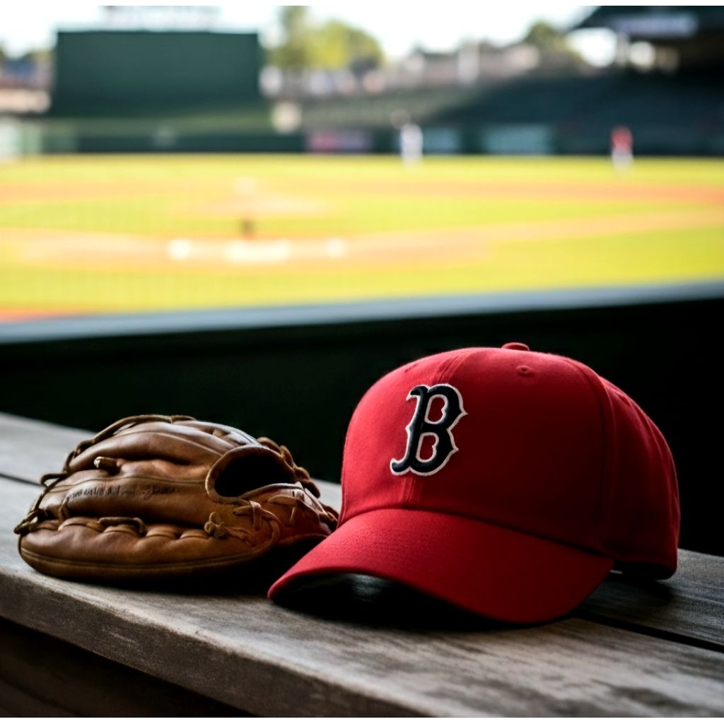 Topi Baseball Boston Red Sox MLB Twins Enterprise Original Second Warna Merah Pekat