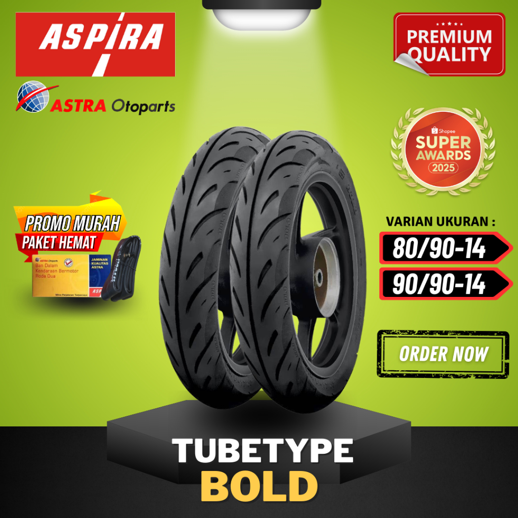 [READY COD] BAN ASPIRA TUBETYPE (NON TUBELESS) ASPIRA BOLD RING 14 / BAN LUAR ASPIRA RING 14 (70/90-