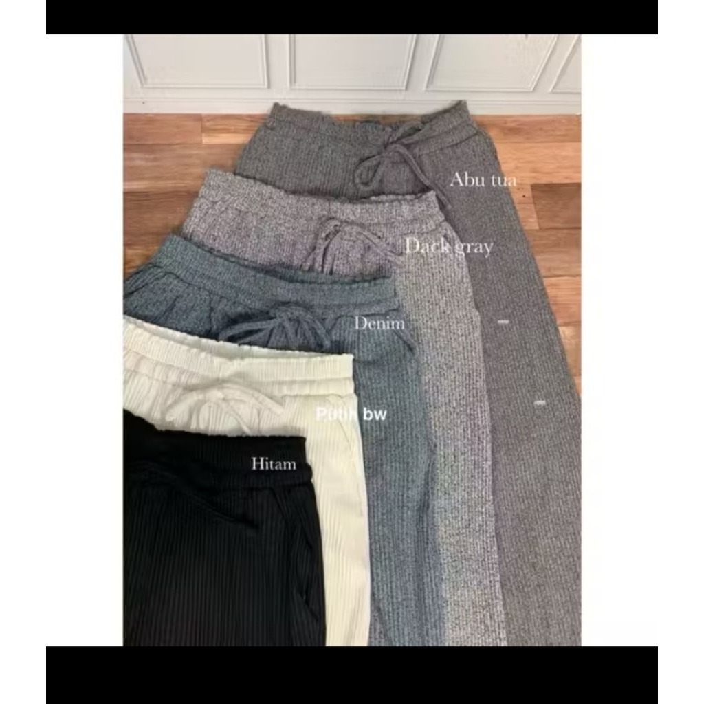 kulot rajut tebal abu abu