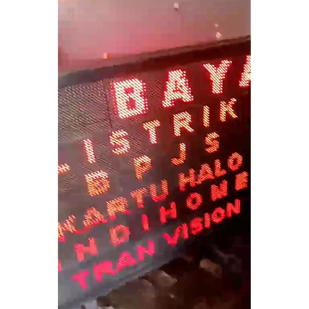 Lampu Running Text 2 Sisi