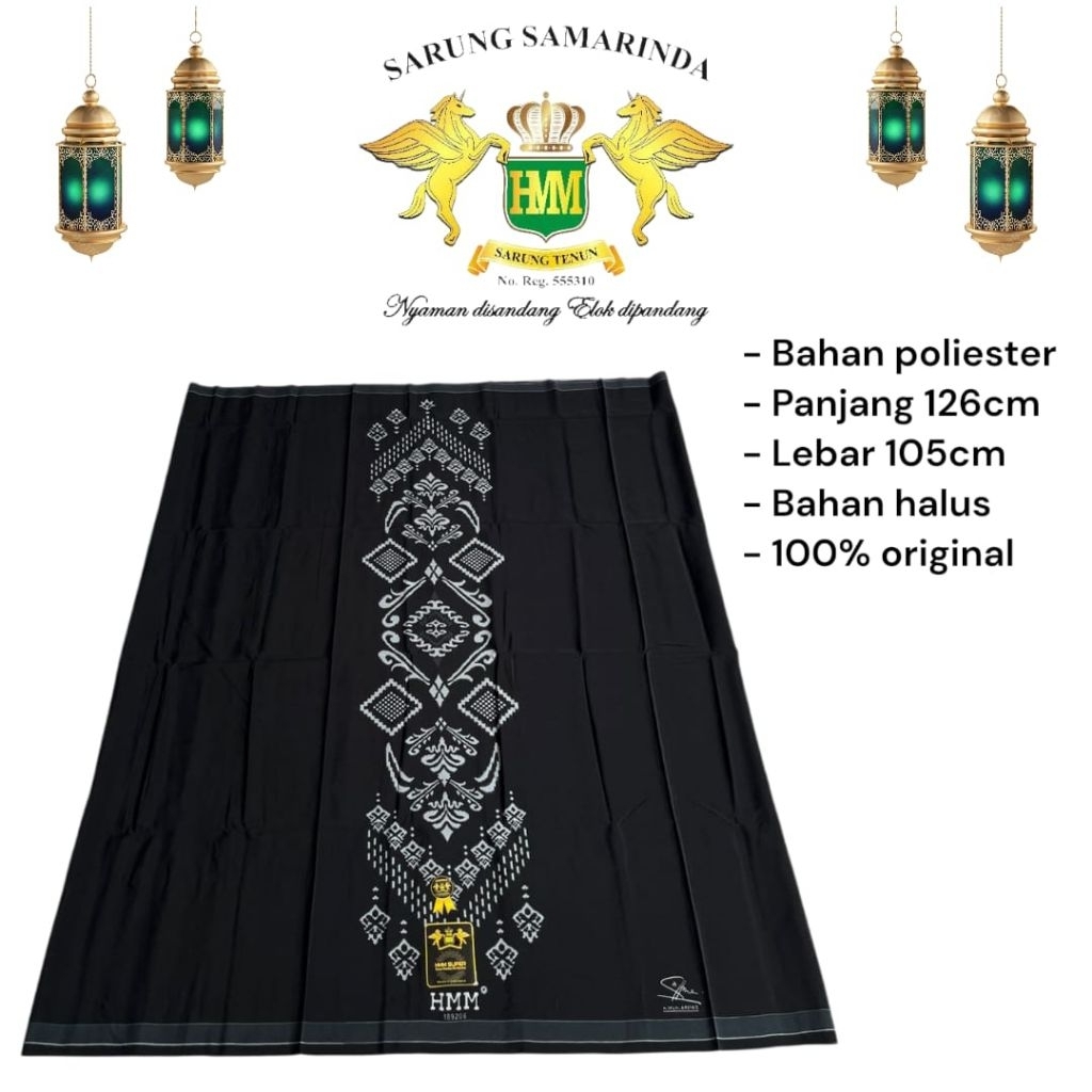 Sarung HMM Samarinda original 100% asli ukuran pria dewasa bahan Polyester