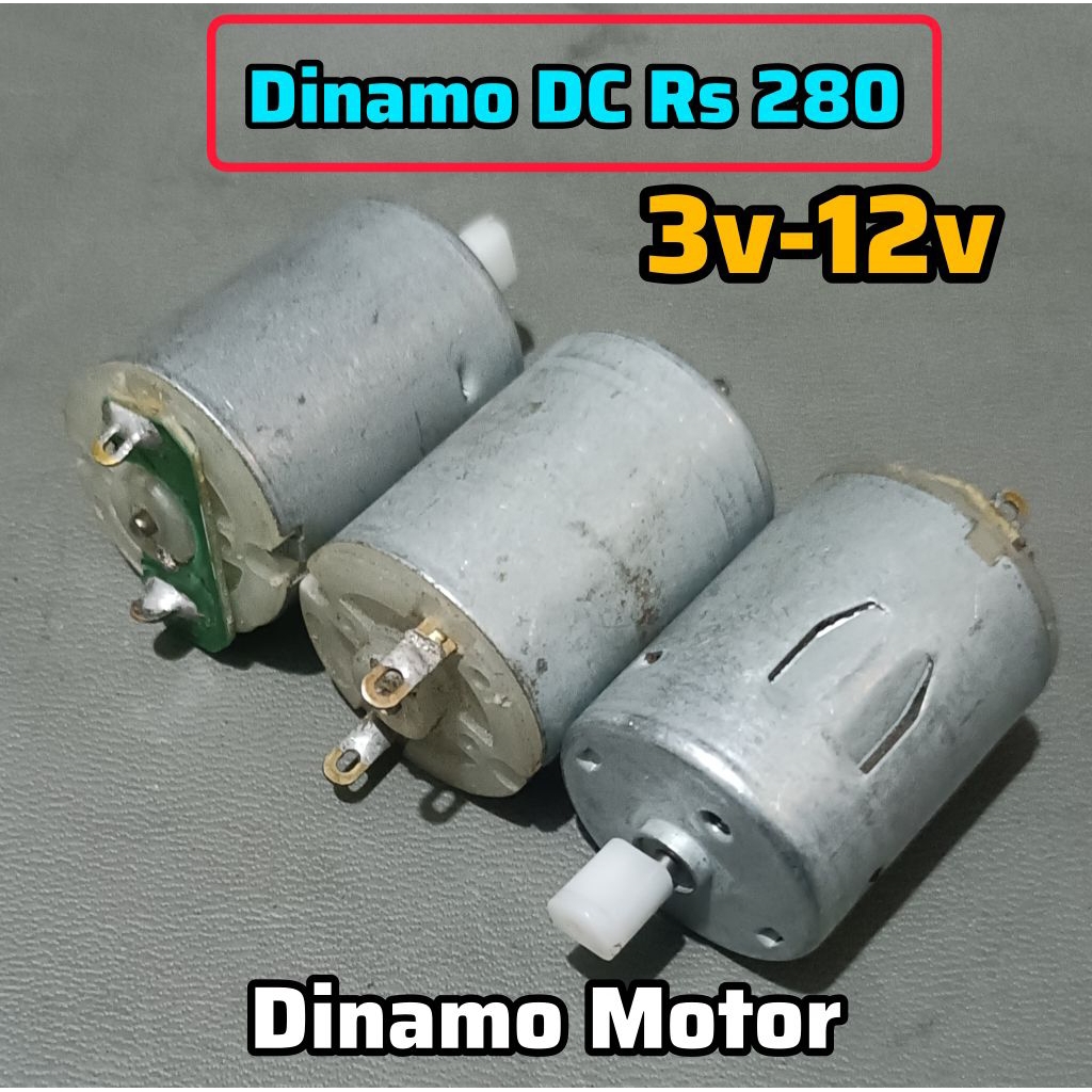 DİNAMO DC RS280 3V-12V DYNAMO MOTOR 3V 5V 6V 9V 12V SERBAGUNA