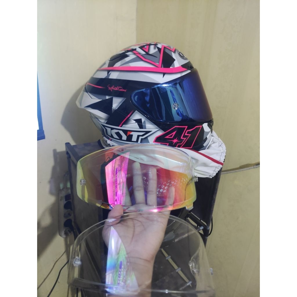 HELM KYT NX RACE REPLICA ALEIX ESPARGARO 2018 Like New (Bonus Visor 3 Spoiler sudah pake NZ Race )