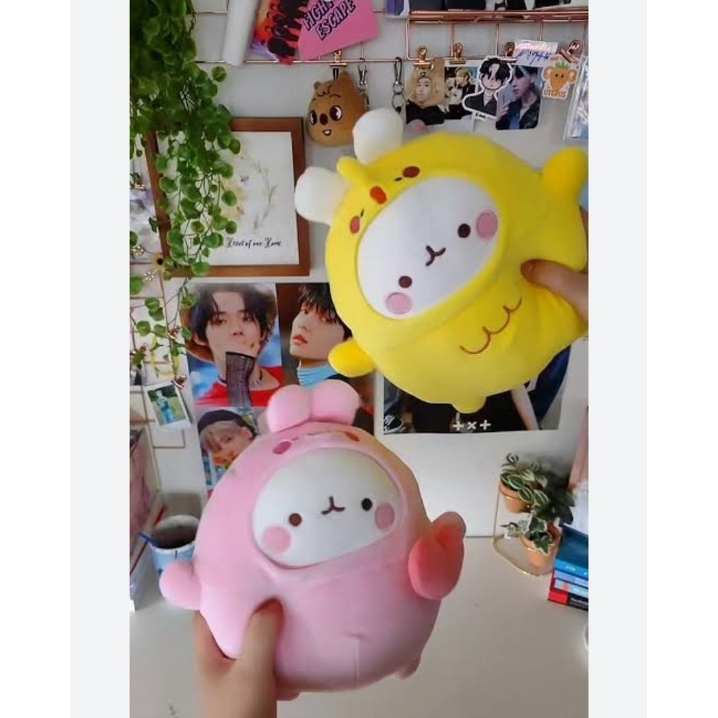 Boneka Molang Kostum TXT Bebek dan Pink Love Super lembut Original