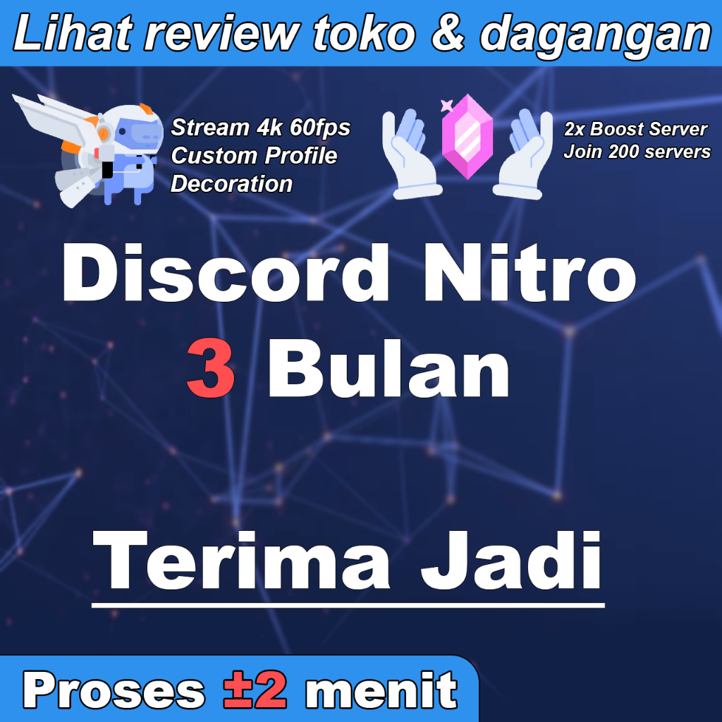 Discord Nitro - Terima Jadi ( Proses 2 Menit )