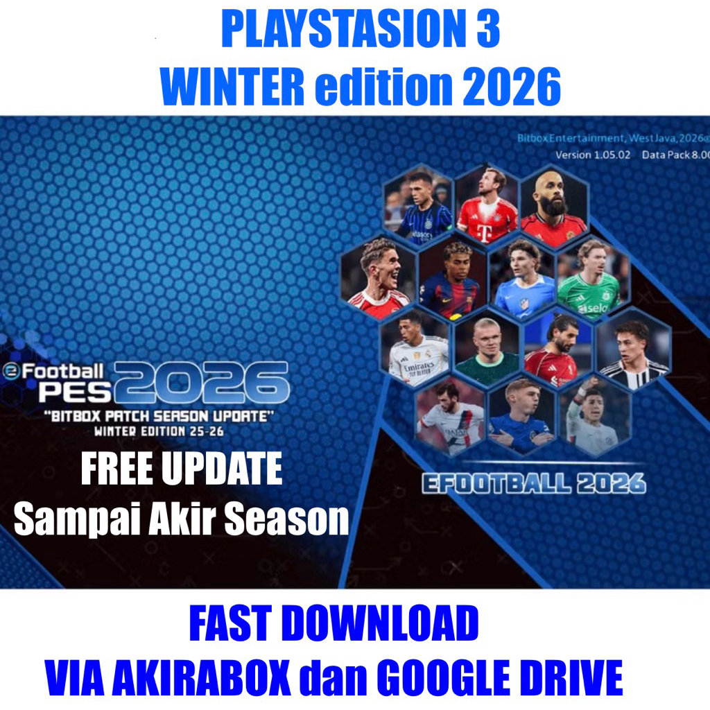 PES 2026 bitbox patch PS3 winter februari cfw/hfw