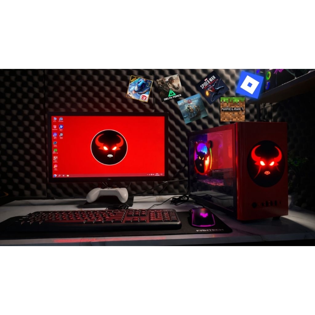 KOMPUTER GAMING SUDAH SAMA MONITOR LG 20INCH SECOND SIAP PAKAI