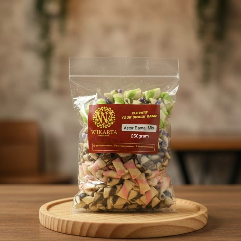 ASTOR BANTAL MIX 5 varian rasa astor mini astor bantal renyah snack camilan kiloan 250 gram