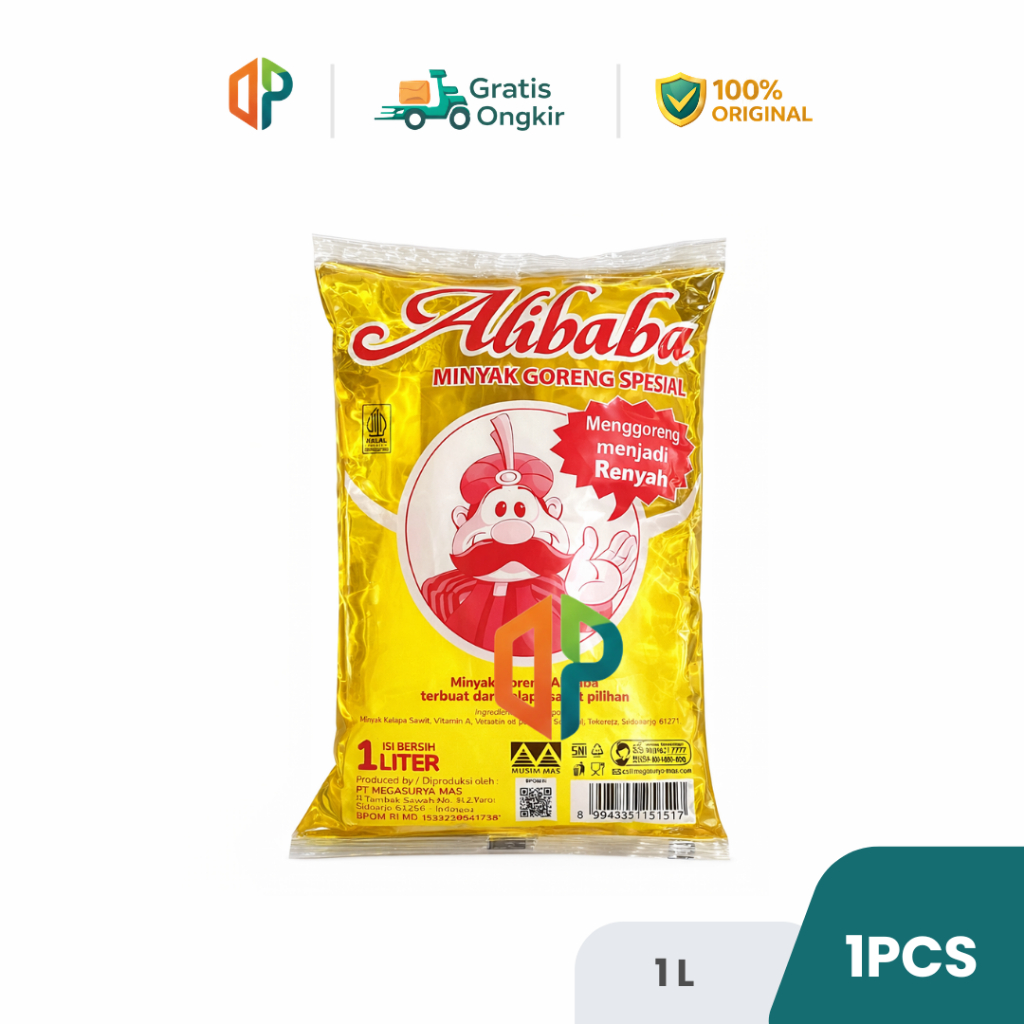 Minyak Goreng Alibaba Bantal Kemasan 1Liter - DPermai